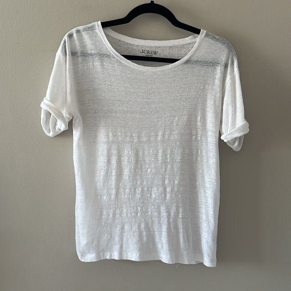 Bundle of Three J. Crew Women’s Linen Roll-Cuff Crewneck T-Shirts Tops Size XS - Picture 4 of 9